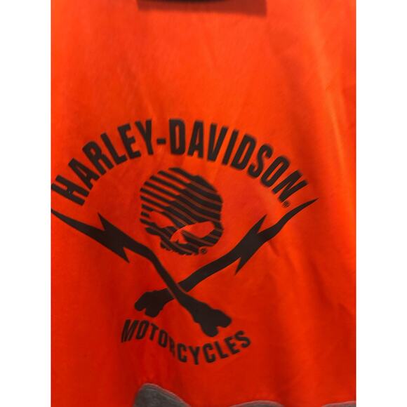 Harley-Davidson MotorClothes Men’s Performance Raglan Tee Black Orange Skull XL - Picture 5 of 7